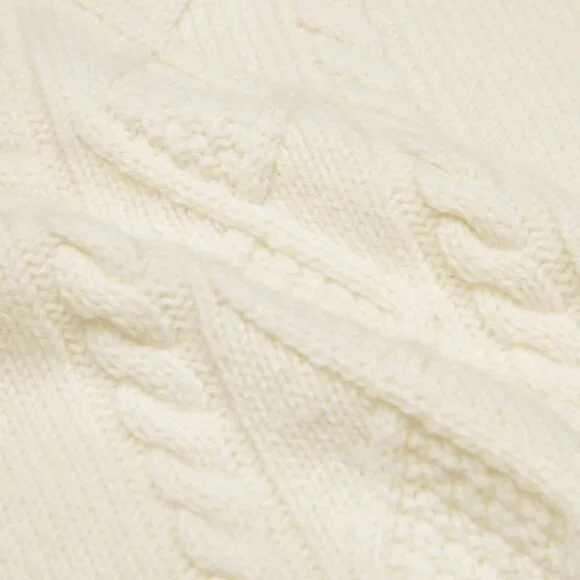 Aritzia Sunday Best Lamora Cream V-Neck Cable-Knit Cardigan - Picture 5 of 8